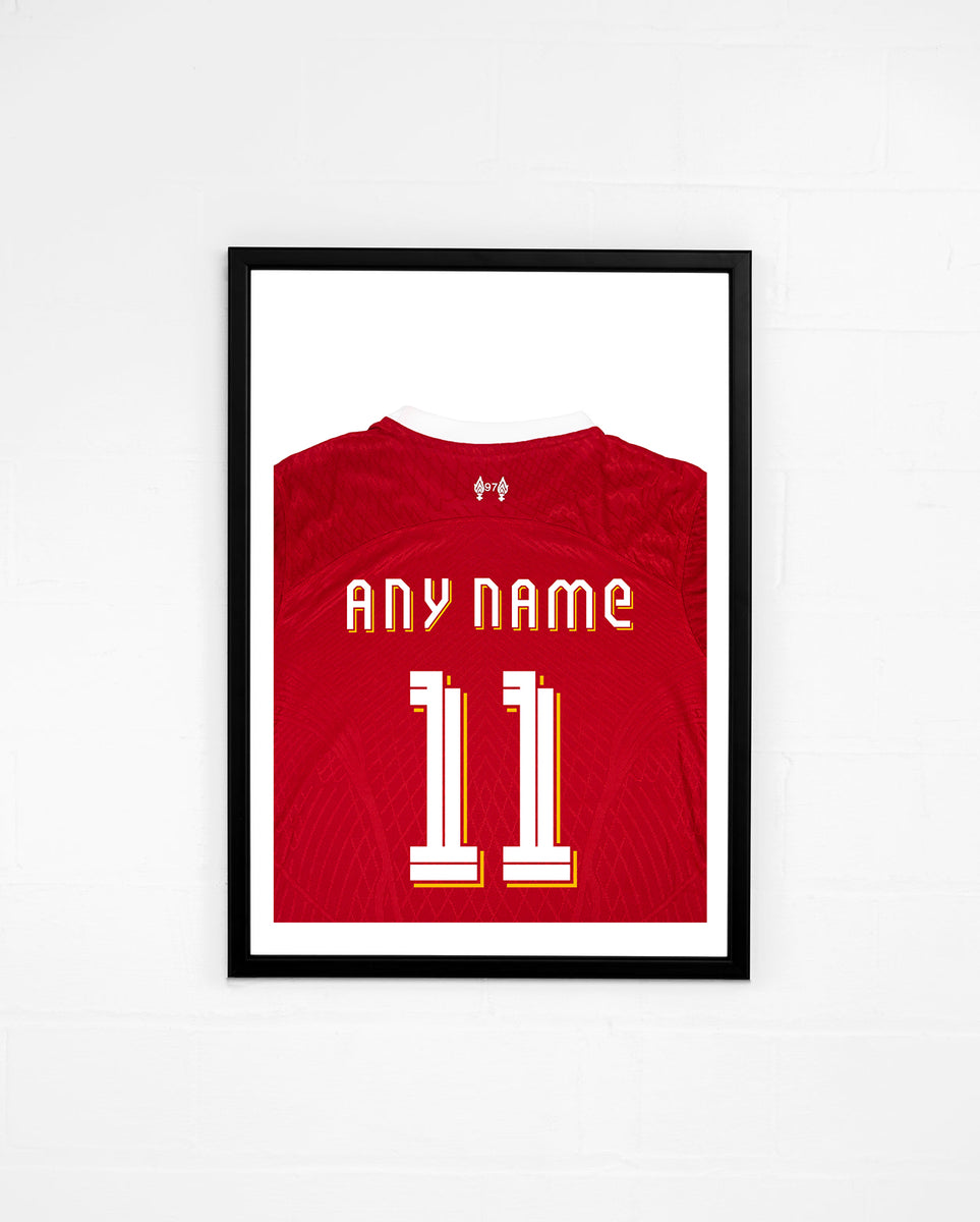 Liverpool shirt shop name printing