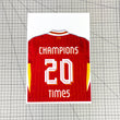 Load image into Gallery viewer, Liverpool 20 Times Shirt Poster - Premier League Winners 2024-2025