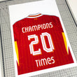 Load image into Gallery viewer, Liverpool 20 Times Shirt Poster - Premier League Winners 2024-2025