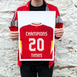 Load image into Gallery viewer, Liverpool 20 Times Shirt Poster - Premier League Winners 2024-2025