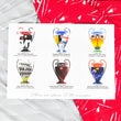 Load image into Gallery viewer, liverpool-fc-print-champions-league-winners-artwork-6-times-trophy-set