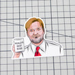 Load image into Gallery viewer, Jurgen Klopp Liverpool Sticker 'Worlds Best Boss' - Kop Clobber