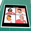 Load image into Gallery viewer, LIVERPOOL FC POSTER FRONT 4 SALAH, MANE, FIRMINO, JOTA ART PRINT