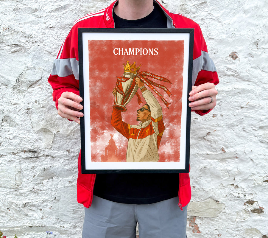van-dijk-premier-league-rophy-lift-liverpool-poster-A3-framed