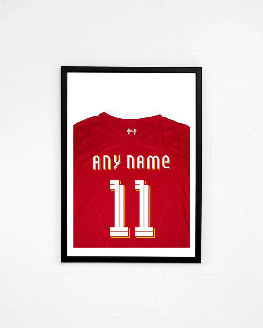 Custom Liverpool FC Poster Football Shirt Back | 2022/23 Print