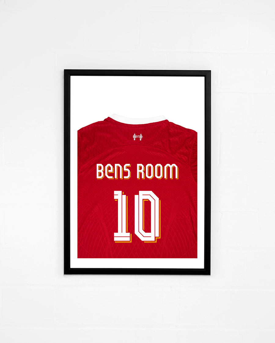 Custom Liverpool FC Poster Football Shirt Back | 2022/23 Print