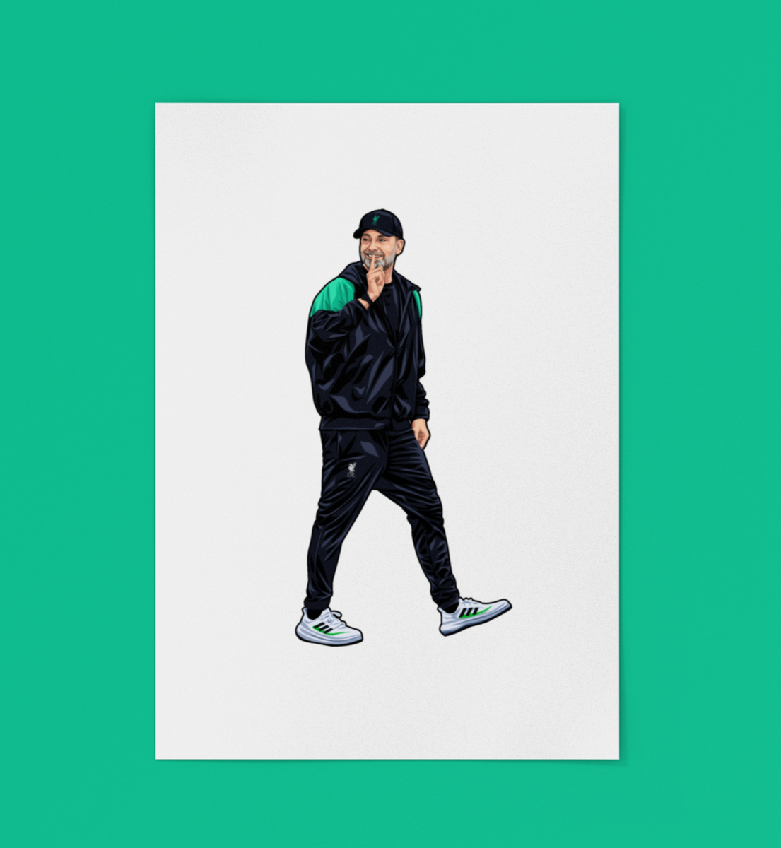 Jurgen Klopp Shush v Newcastle Liverpool Poster print | Kop Clobber