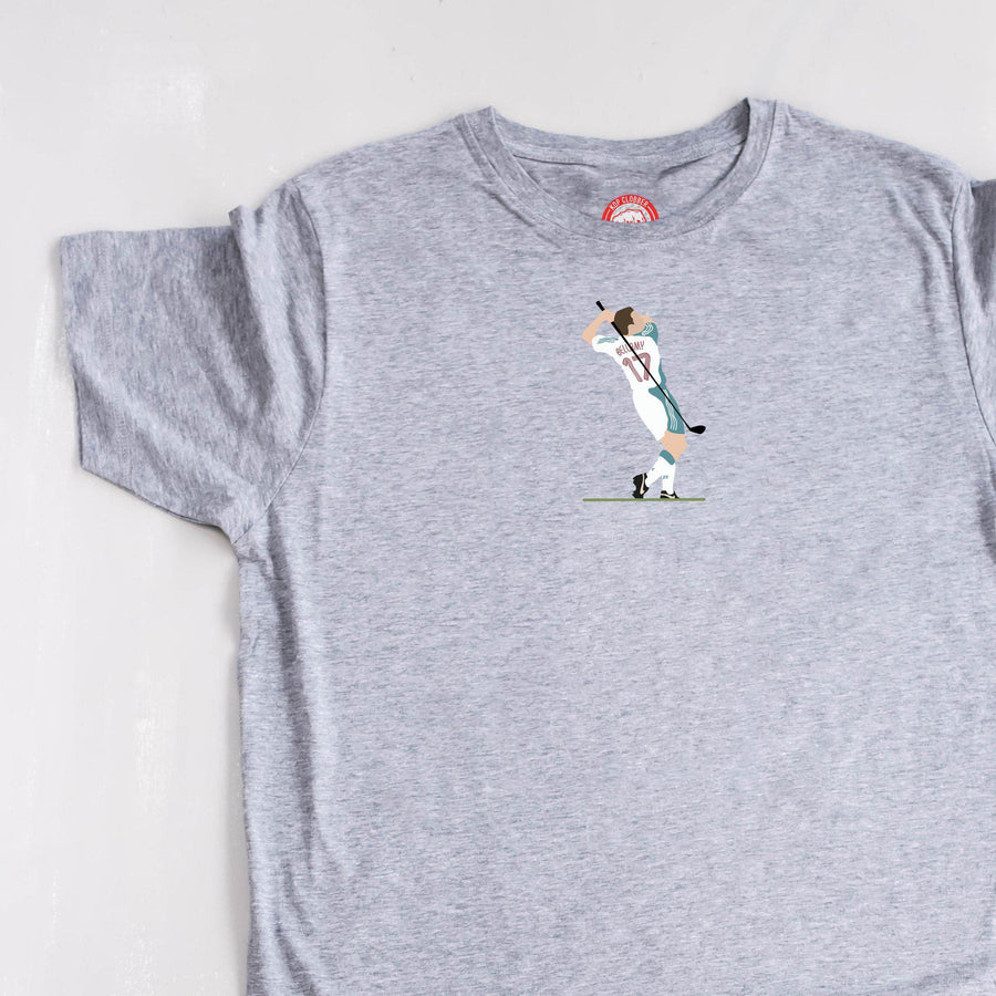 Craig Bellamy Golf Swing Celebration T-Shirt-Kop Clobber