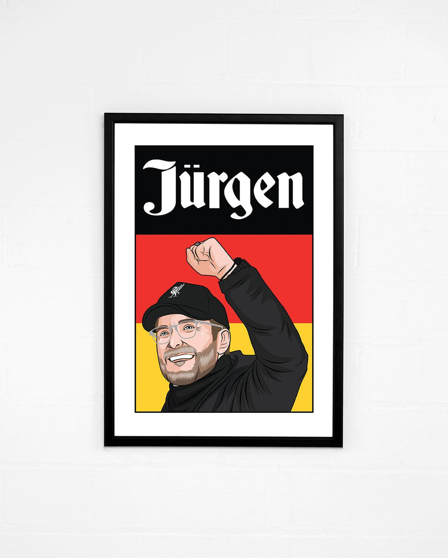 Jurgen Klopp Liverpool Poster Fist Pump Print - Kop Clobber