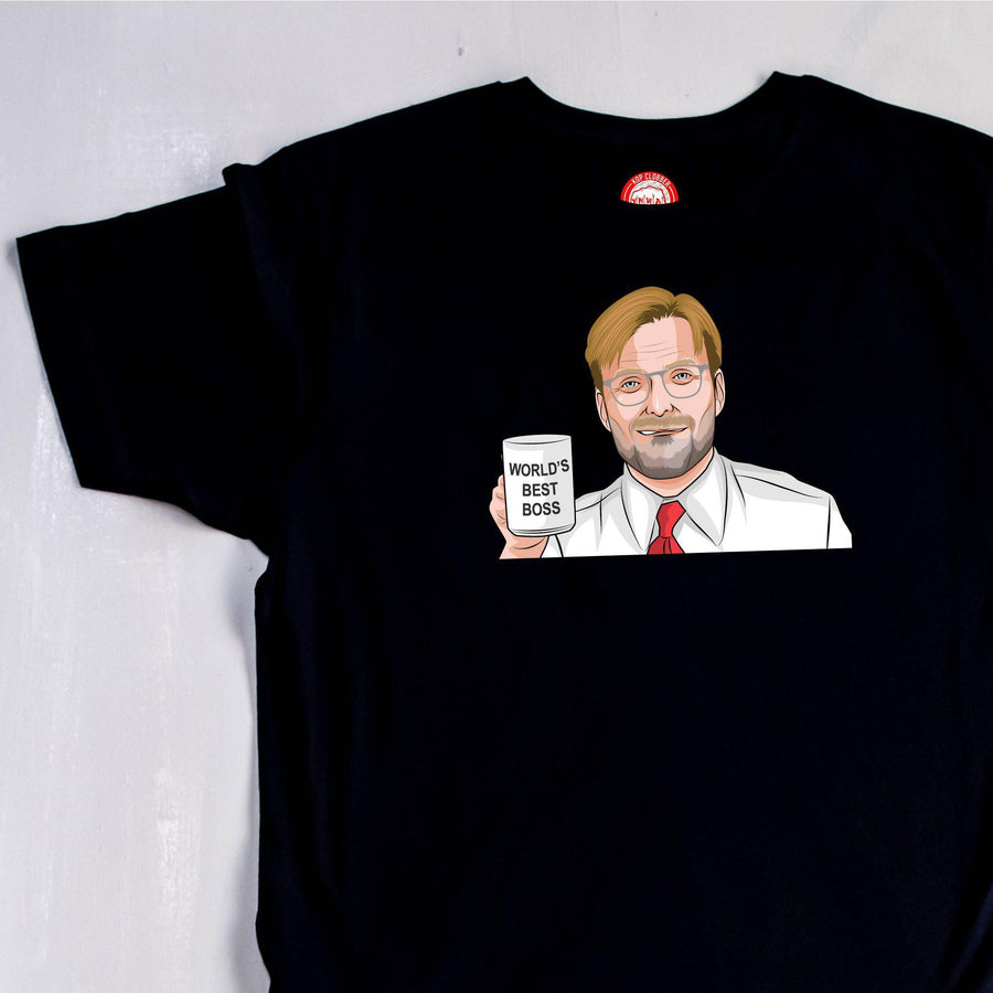 Jurgen Klopp 'World's Best Boss' T-Shirt-Kop Clobber