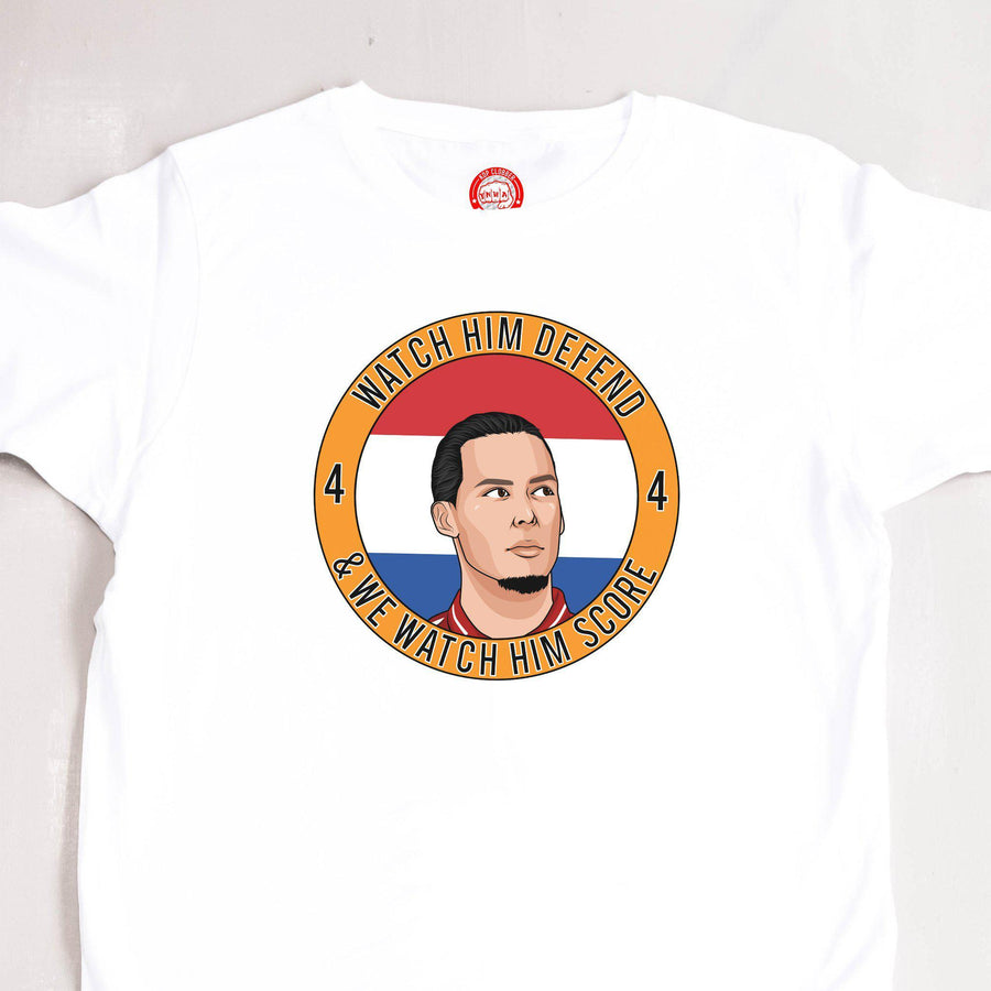 Van Dijk Watch Song Liverpool T-Shirt-Kop Clobber